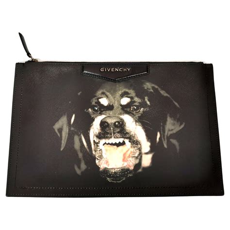 Rottweiler clutch bag Givenchy Black in Leather 